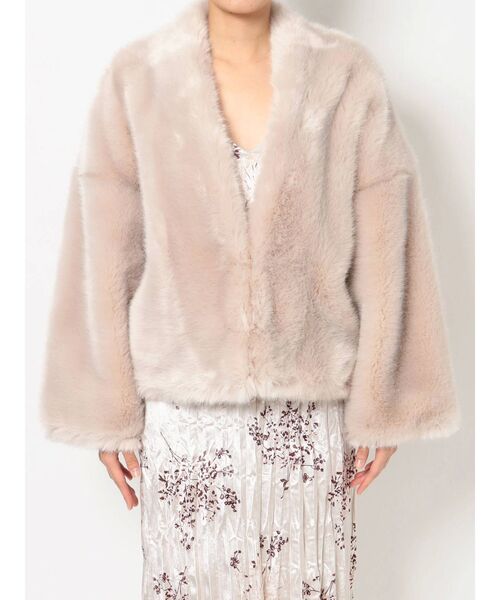 MERCURYDUO（マーキュリーデュオ）の「エコファーコクーンコート（その他アウター・レディース・ベージュ/ブラウン・FREE）」の11枚目の写真