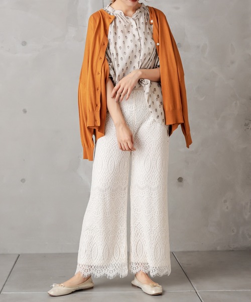 PUAL CE CIN(ピュアルセシン)の「小花ギャザーブラウス(シャツ/ブラウス・レディース・チャコールグレー/グレー/ライトベージュ・FREE)」の13枚目の写真