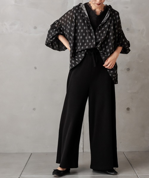 PUAL CE CIN(ピュアルセシン)の「小花ギャザーブラウス(シャツ/ブラウス・レディース・チャコールグレー/グレー/ライトベージュ・FREE)」の21枚目の写真