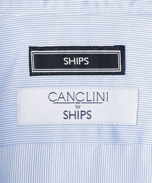 SHIPS(シップス)の「SHIPS:【テレワーク対応可能】CANCLINI社製生地 ヘアラインストライプ ライトブルー ホリゾンタルカラー シャツ(ビジネスシャツ・メンズ・スカイブルー・39/41/42/40/38/37)」の7枚目の写真