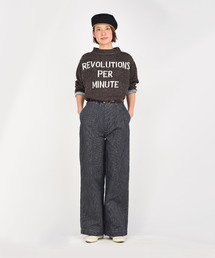 5162【美品】45R 麦サテンのワーク3　ワークパンツ ワイドパンツ L 紺 5162【美品】45R 麦サテンのワーク3 ワークパンツ ワイドパンツ