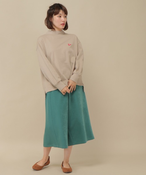 ikka（イッカ）の「ベロアラップガウチョパンツ（スカート・レディース・ネイビー/オフホワイト/グリーン・M/L）」の8枚目の写真