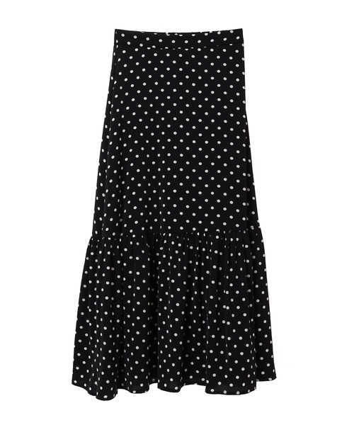 fifth calin（フィフスカラン）の「ドットデザイン裾ティアードスカート（スカート・レディース・ブラック/パープル・MEDIUM）」の9枚目の写真