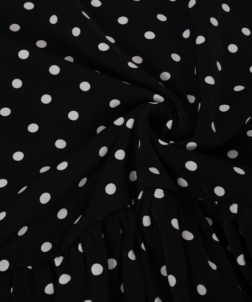 fifth calin（フィフスカラン）の「ドットデザイン裾ティアードスカート（スカート・レディース・ブラック/パープル・MEDIUM）」の15枚目の写真