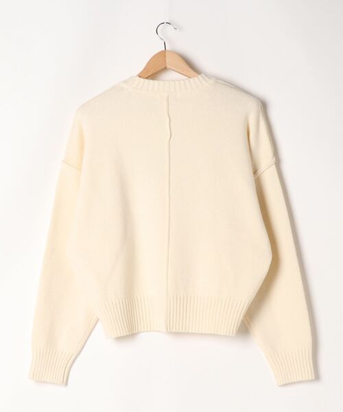 Chillfar（チルファー）の「シームオーバーサイズニット（ニット/セーター・レディース・ブラック/ベージュ/ブラウン/グレー/アイボリー/レンガ・MEDIUM/LARGE）」の18枚目の写真