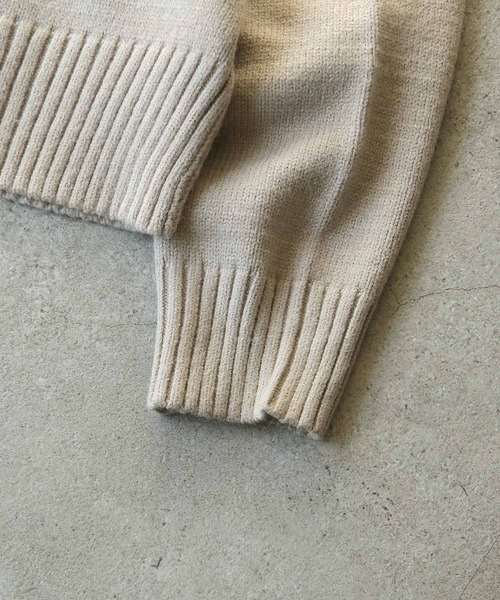 Chillfar（チルファー）の「シームオーバーサイズニット（ニット/セーター・レディース・ブラック/ベージュ/ブラウン/グレー/アイボリー/レンガ・MEDIUM/LARGE）」の9枚目の写真