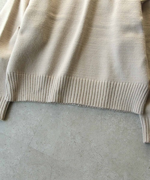 Chillfar（チルファー）の「シームオーバーサイズニット（ニット/セーター・レディース・ブラック/ベージュ/ブラウン/グレー/アイボリー/レンガ・MEDIUM/LARGE）」の10枚目の写真