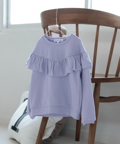 GLOBAL WORK(グローバルワーク)の「【キッズ】速乾DRYフリルスウェット/918294(Tシャツ/カットソー・キッズ・ブラック/オフホワイト/ライトグリーン/ライトパープル・100cm/130cm/110cm/120cm/140cm)」の4枚目の写真