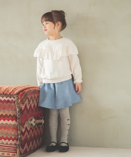GLOBAL WORK(グローバルワーク)の「【キッズ】速乾DRYフリルスウェット/918294(Tシャツ/カットソー・キッズ・ブラック/オフホワイト/ライトグリーン/ライトパープル・100cm/130cm/110cm/120cm/140cm)」の7枚目の写真