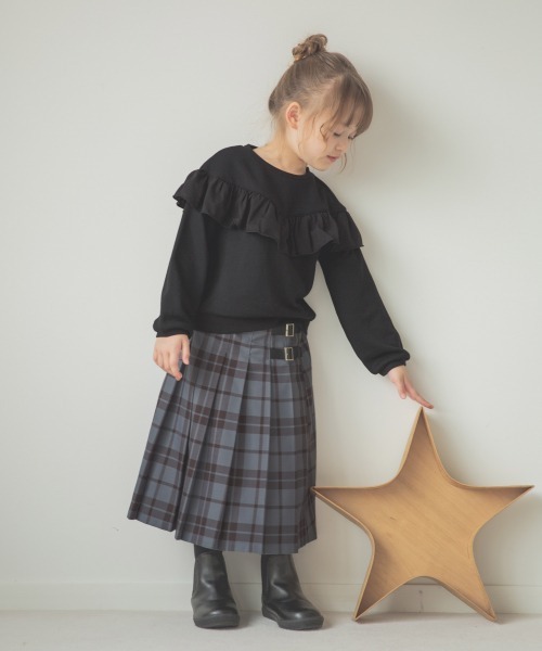 GLOBAL WORK(グローバルワーク)の「【キッズ】速乾DRYフリルスウェット/918294(Tシャツ/カットソー・キッズ・ブラック/オフホワイト/ライトグリーン/ライトパープル・100cm/130cm/110cm/120cm/140cm)」の8枚目の写真