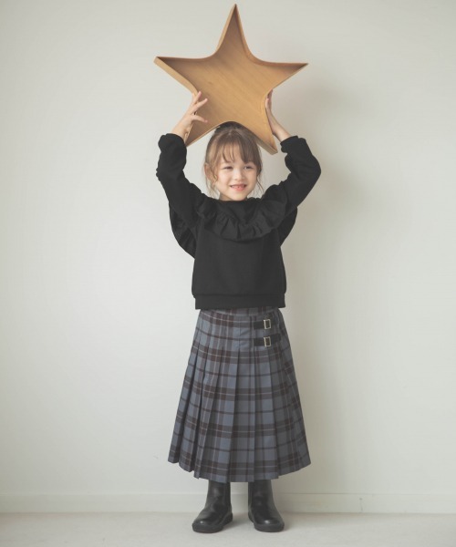 GLOBAL WORK(グローバルワーク)の「【キッズ】速乾DRYフリルスウェット/918294(Tシャツ/カットソー・キッズ・ブラック/オフホワイト/ライトグリーン/ライトパープル・100cm/130cm/110cm/120cm/140cm)」の9枚目の写真