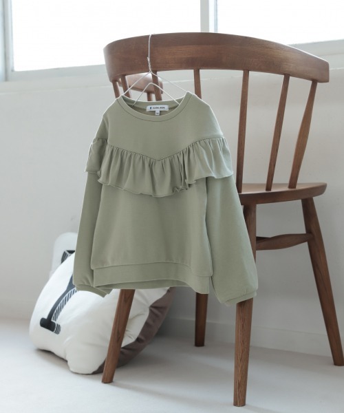 GLOBAL WORK(グローバルワーク)の「【キッズ】速乾DRYフリルスウェット/918294(Tシャツ/カットソー・キッズ・ブラック/オフホワイト/ライトグリーン/ライトパープル・100cm/130cm/110cm/120cm/140cm)」の16枚目の写真