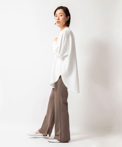 NOLLEY’S(ノーリーズ)の「ジャージスリットパンツ(その他パンツ・レディース・カーキ/ブラック・38/36)」の14枚目の写真