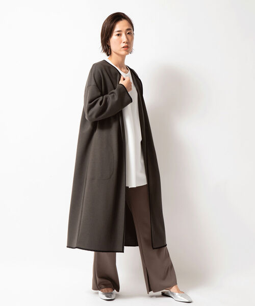 NOLLEY’S(ノーリーズ)の「ジャージスリットパンツ(その他パンツ・レディース・カーキ/ブラック・38/36)」の15枚目の写真