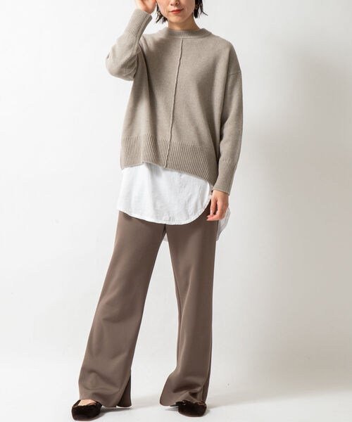 NOLLEY’S(ノーリーズ)の「ジャージスリットパンツ(その他パンツ・レディース・カーキ/ブラック・38/36)」の16枚目の写真