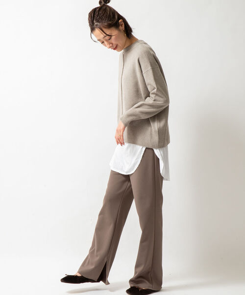 NOLLEY’S(ノーリーズ)の「ジャージスリットパンツ(その他パンツ・レディース・カーキ/ブラック・38/36)」の17枚目の写真