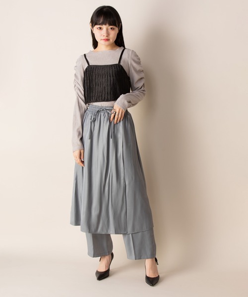 Mysa&Liina(ミーサリーナ)の「ラップスカート見えパンツ(その他パンツ・レディース・オレンジ/ブルー/ブラック/グレー系その他・M)」の9枚目の写真