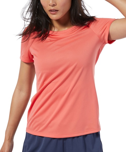 Reebok(リーボック)の「ランニング ウィンドスプリント Tシャツ / Running Windsprint Tee(Tシャツ/カットソー・レディース・コーラル/グレイッシュブルー・LARGE/SMALL/X-LARGE/MEDIUM)」の2枚目の写真