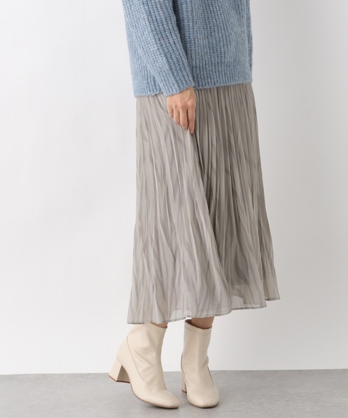 LEPSIM（レプシィム）の「プリントギャザースカート【WEB限定カラーあり】　923202（スカート・レディース・ブラック/ベージュ/グレー/ボルドー/レオパード・FREE）」の3枚目の写真