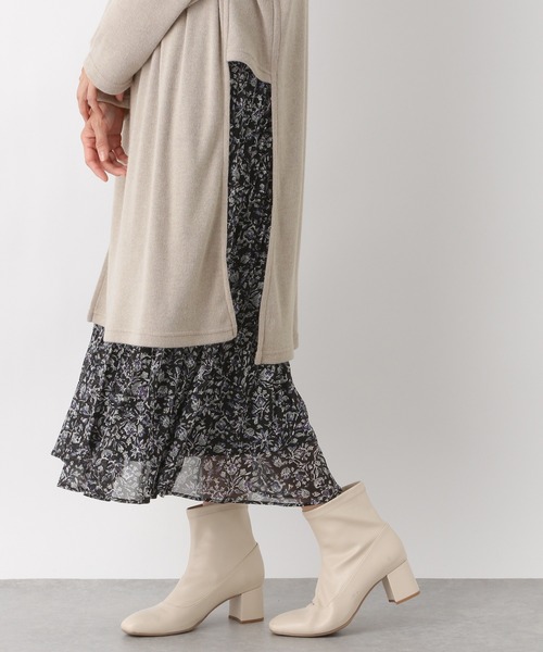 LEPSIM（レプシィム）の「プリントギャザースカート【WEB限定カラーあり】　923202（スカート・レディース・ブラック/ベージュ/グレー/ボルドー/レオパード・FREE）」の2枚目の写真