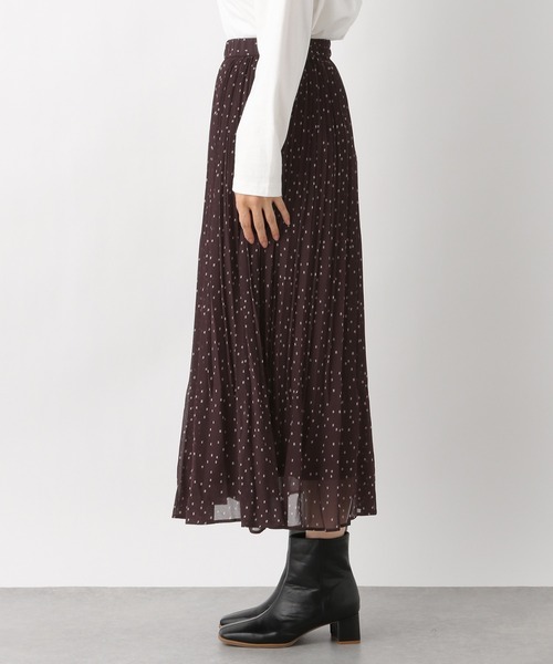 LEPSIM（レプシィム）の「プリントギャザースカート【WEB限定カラーあり】　923202（スカート・レディース・ブラック/ベージュ/グレー/ボルドー/レオパード・FREE）」の13枚目の写真