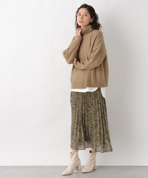 LEPSIM（レプシィム）の「プリントギャザースカート【WEB限定カラーあり】　923202（スカート・レディース・ブラック/ベージュ/グレー/ボルドー/レオパード・FREE）」の9枚目の写真