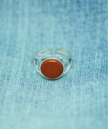 【blatto 925silver】925silver サークル型ストーン　リング　フリーサイズ