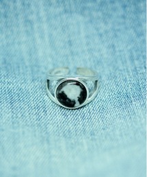 【blatto 925silver】925silver サークル型ストーン　リング　フリーサイズ