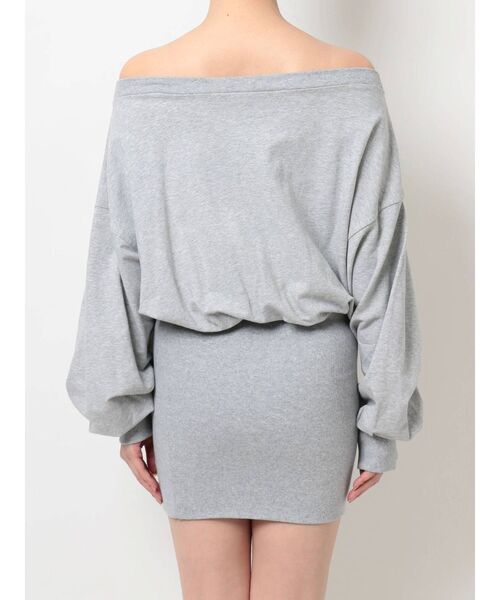 GYDA（ジェイダ）の「ドッキングオフショルスウェットワンピ（ワンピース・レディース・オフホワイト/グレー/ピンク/ベージュ・FREE）」の16枚目の写真