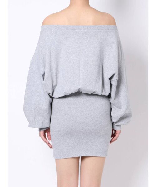 GYDA（ジェイダ）の「ドッキングオフショルスウェットワンピ（ワンピース・レディース・オフホワイト/グレー/ピンク/ベージュ・FREE）」の21枚目の写真