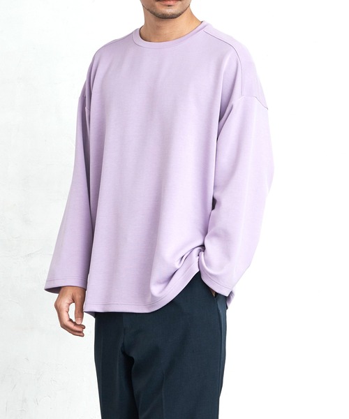 Loungewear tokyo(ラウンジウェアトウキョウ)の「ルーズシルエット クルーネック長袖カットソー(Long Sleeve) ワンマイルウェア(Tシャツ/カットソー・メンズ・オフホワイト/ブラック/テラコッタ/ライトベージュ/ブルー系その他/ブルーグリーン/ラベンダー/ピンク・FREE)」の8枚目の写真