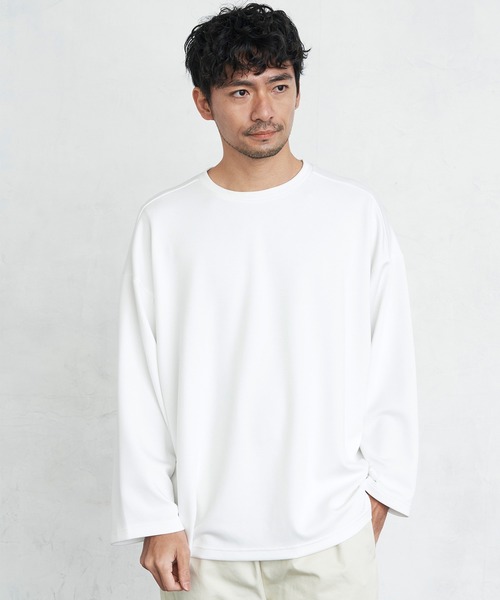 Loungewear tokyo(ラウンジウェアトウキョウ)の「ルーズシルエット クルーネック長袖カットソー(Long Sleeve) ワンマイルウェア(Tシャツ/カットソー・メンズ・オフホワイト/ブラック/テラコッタ/ライトベージュ/ブルー系その他/ブルーグリーン/ラベンダー/ピンク・FREE)」の9枚目の写真