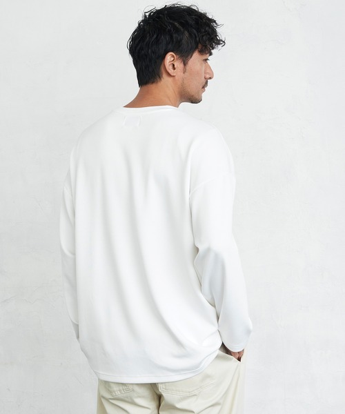 Loungewear tokyo(ラウンジウェアトウキョウ)の「ルーズシルエット クルーネック長袖カットソー(Long Sleeve) ワンマイルウェア(Tシャツ/カットソー・メンズ・オフホワイト/ブラック/テラコッタ/ライトベージュ/ブルー系その他/ブルーグリーン/ラベンダー/ピンク・FREE)」の11枚目の写真