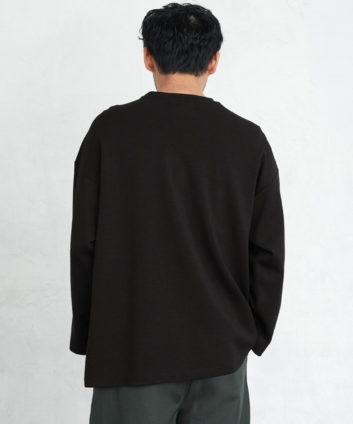 Loungewear tokyo(ラウンジウェアトウキョウ)の「ルーズシルエット クルーネック長袖カットソー(Long Sleeve) ワンマイルウェア(Tシャツ/カットソー・メンズ・オフホワイト/ブラック/テラコッタ/ライトベージュ/ブルー系その他/ブルーグリーン/ラベンダー/ピンク・FREE)」の15枚目の写真
