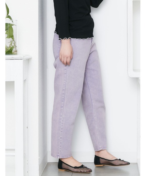 POU DOU DOU（プードゥドゥ）の「カラーデニムストレートパンツ（その他パンツ・レディース・ブラウン/ミント/ラベンダー・3）」の7枚目の写真