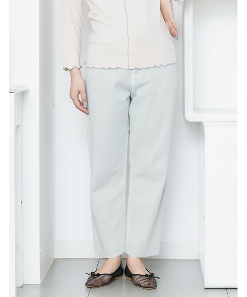 POU DOU DOU（プードゥドゥ）の「カラーデニムストレートパンツ（その他パンツ・レディース・ブラウン/ミント/ラベンダー・3）」の11枚目の写真