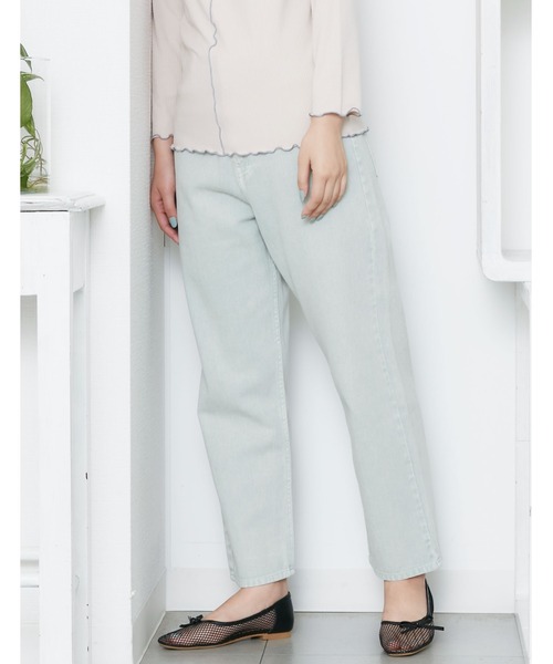 POU DOU DOU（プードゥドゥ）の「カラーデニムストレートパンツ（その他パンツ・レディース・ブラウン/ミント/ラベンダー・3）」の12枚目の写真