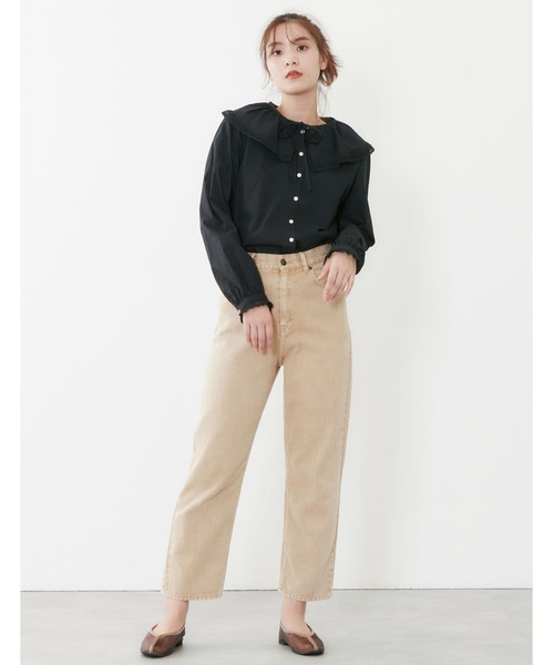 POU DOU DOU（プードゥドゥ）の「カラーデニムストレートパンツ（その他パンツ・レディース・ブラウン/ミント/ラベンダー・3）」の14枚目の写真