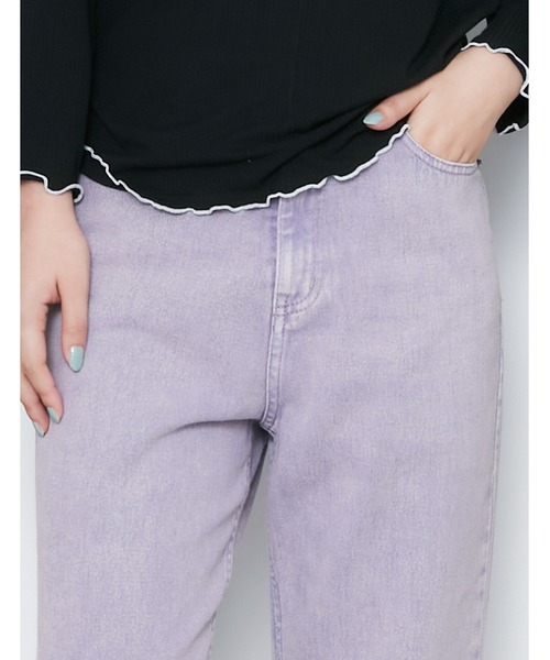 POU DOU DOU（プードゥドゥ）の「カラーデニムストレートパンツ（その他パンツ・レディース・ブラウン/ミント/ラベンダー・3）」の21枚目の写真