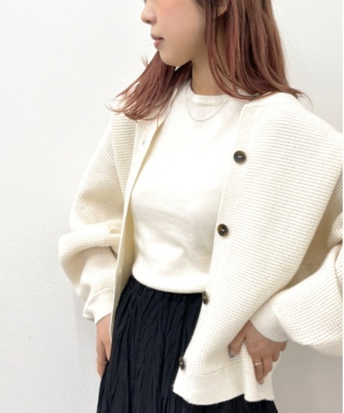 apres jour mignon(アプレジュールミニョン)の「ニットカーデアンサンブル【ZOZOTOWN限定アイテム】(ニット/セーター・レディース・グリーン/ブラック/アイボリー・X-LARGE/フリー)」の15枚目の写真