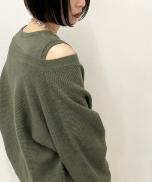 apres jour mignon(アプレジュールミニョン)の「ニットカーデアンサンブル【ZOZOTOWN限定アイテム】(ニット/セーター・レディース・グリーン/ブラック/アイボリー・X-LARGE/フリー)」の6枚目の写真