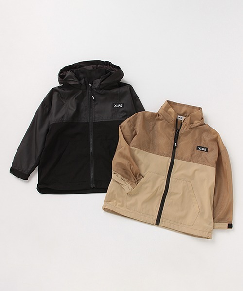 X-girl Stages（エックスガールステージス）の「シースルー異素材ブルゾン（ブルゾン・キッズ・ブラック/ベージュ・120cm/100cm/110cm/140cm/130cm）」の12枚目の写真