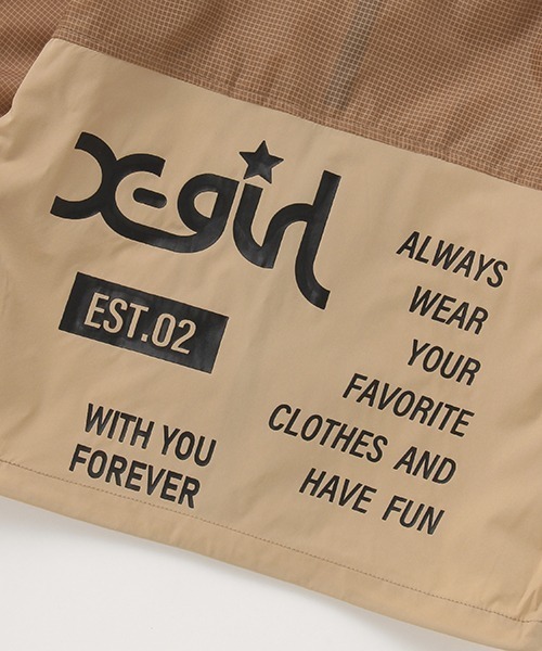 X-girl Stages（エックスガールステージス）の「シースルー異素材ブルゾン（ブルゾン・キッズ・ブラック/ベージュ・120cm/100cm/110cm/140cm/130cm）」の10枚目の写真