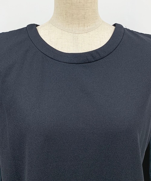 PICCIN(ピッチン)の「バック異素材ノースリーブ(Tシャツ/カットソー・レディース・チャコールグレー/ネイビー/アイボリー・M)」の5枚目の写真