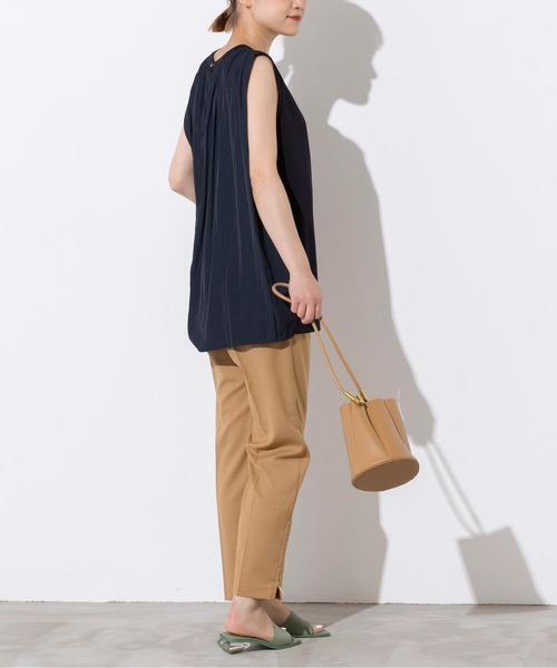 PICCIN(ピッチン)の「バック異素材ノースリーブ(Tシャツ/カットソー・レディース・チャコールグレー/ネイビー/アイボリー・M)」の16枚目の写真