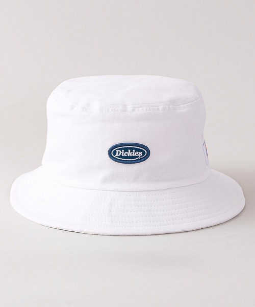 Dickies(ディッキーズ)の「【DICKIES/ディッキーズ】ワッペンバケットハット ワンポイントロゴワッペン(ハット・メンズ・ホワイト/ブラック/ベージュ・FREE)」の4枚目の写真