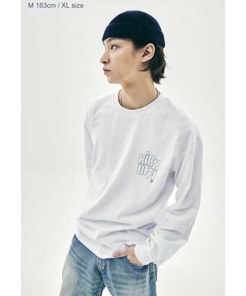 NASTY KICK(ナスティーキック)の「『NASTYKICK/NS+K/ナスティーキック』KICKOFF LS /キックオフ ロングスリーブ Tシャツ(Tシャツ/カットソー・メンズ・ホワイト/ブラック・M/L)」の5枚目の写真