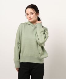 earth music&ecology | スムースニットフーディ ＊(パーカー)