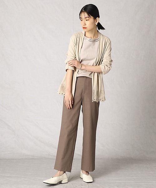 Comme Ca Mature(コムサマチュア)の「リネン カーデイガン(カーディガン/ボレロ・レディース・ネイビー/キナリ・MEDIUM/LARGE)」の5枚目の写真