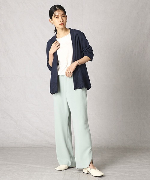 Comme Ca Mature(コムサマチュア)の「リネン カーデイガン(カーディガン/ボレロ・レディース・ネイビー/キナリ・MEDIUM/LARGE)」の6枚目の写真